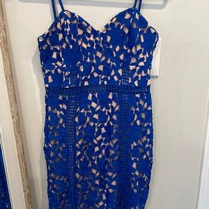 Lulus blue lace dress